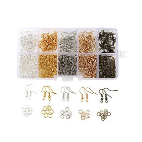 Earring Hooks DIY Earring Findings Ear Wire Earring Making Kit for Jewelry Making Craft Supplies Findings Earring Making Bead Dangles