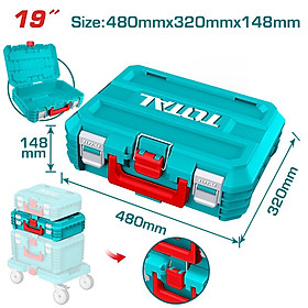 HỘP ĐỰNG ĐỒ NGHỀ XẾP CHỒNG SÂU 19" TPBXS103 TOTAL -HÀNG CHÍNH HÃNG