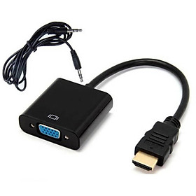 Cáp HDMI Ra VGA Có Dây Audio HDMI to VGA dây chuyển đổi từ hdmi sang vga