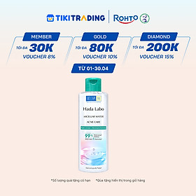 Nước tẩy trang sạch sâu cho da mụn, nhạy cảm Hada Labo Micellar Water Acne Care 240ml