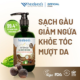 Gel Tắm Gội Lá Khế Bồ Hòn Heebee's Giảm Gàu, Giảm Nhờn, Kháng Nấm 300ml - 500ml