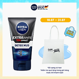 Sữa Rửa Mặt NIVEA MEN Detox Mud Bùn Khoáng Giúp Sáng Da & Mờ Thâm Mụn (100G) - 81775