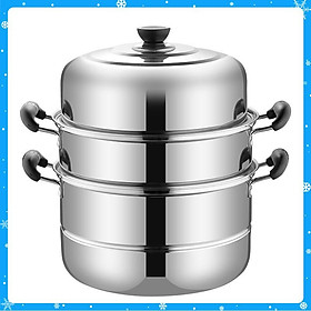 Mua Nồi hấp inox 3 tầng 30cm Siêu bên tiện lợi - Hàng Chất Lượng