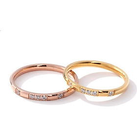 Nhẫn Nữ Đính Đá Titan Không Đen TT 2273 -  1 Cái