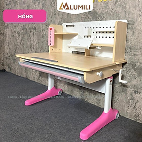 Mua bàn học chống gù chống cận lumili ABC house mặt bàn gỗ tự nhiên cao cấp bàn ghế học sinh thông minh