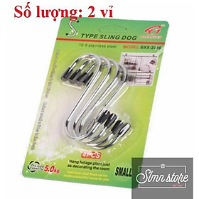 Mua Vỉ 4 móc thép chữ S treo đồ siêu chắc chắn. SD2_vi4S