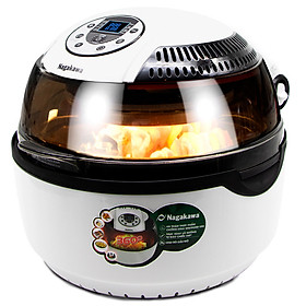Nồi Chiên Không Dầu Điện Tử Xoay 360 Độ Nagakawa NAG3303 (9.0 Lít) - Hàng chính hãng