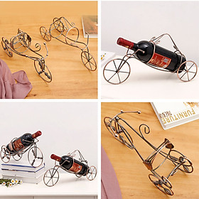 Mua Kệ vang để bàn hình xe đạp màu đồng độc đáo - Kệ để rươu  Giá đỡ chai rươu vang decor bàn ăn  quầy bar đẹp