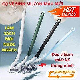 Mua ( Bán sỉ ) CHỔI CỌ TOILET thông minh SILICON cọ chà vệ sinh MẪU MỚI sạch mọi ngóc ngách bồn cầu  nhà tắm - KÈM MÓC DÁN