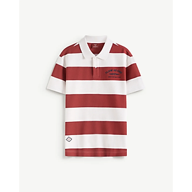 Áo polo nam tay ngắn sọc phối patch.Fitted - ROUTINE 10F25POL025