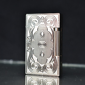 Mua Vỏ Hột Quẹt Bật Lửa D upont Gas Đá D60T Họa Tiết Hoa Văn Đẹp Độc Lạ - Dùng Gas Đá Cao Cấp