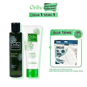 Combo Nước Hoa Hồng Và Sữa Rửa Mặt Oribe 100g Giúp Dưỡng Ẩm Sạch Sâu