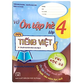 Sách - Vở ôn tập hè môn Tiếng Việt lớp 4