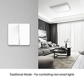 Công Tắc Đèn 2 Chiều Xiaomi Mijia Tương Thích Với Đèn Truyền Thống Và Đèn Thông Minh Điều Khiển Đơn Và Kép