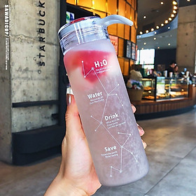 Bình Nước Thủy Tinh WATER Phong Cách Hàn Quốc 460ml