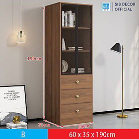 Mua Tủ Gỗ Phối Cánh Kính Hiệu Đại Thương Hiệu SIB Decor KS602