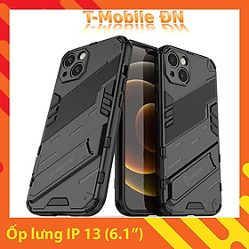 Ốp lưng cho iPhone 13, Ốp chống sốc Iron Man PUNK cao cấp kèm giá đỡ cho iPhone 13 - iP 13 (MH 6.1")