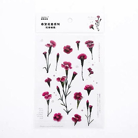 Miếng stickers PVC giả hoa lá dùng để trang trí