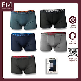 Hộp 5 quần lót boxer nam, thiết kế lưới nâng mông, thoáng khí, thoải mái vận động - FORMEN SHOP - FMQS020