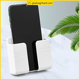 Mua Kệ Đựng Remote Để Điện Thoại Dán Tường Có Khe Luồn Dây Sạc Tiện Lợi