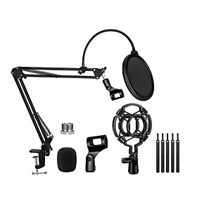 Microphone Stand Kit NB35 Recording Equipment Foldable Shock Mount for Streaming Desktop