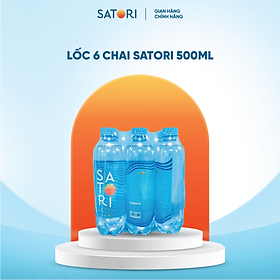 Lốc 6 chai nước suối 500ml chai SATORI - Công Nghệ Hoàn Lưu Khoáng