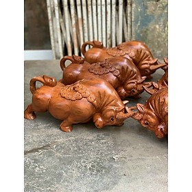 Mua Cặp bò tót bằng gỗ hương đá kt 30×15×14cm