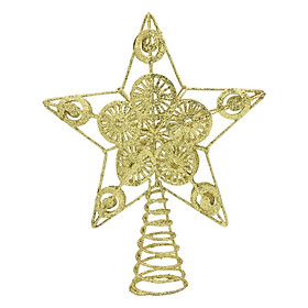 Christmas Tree Top Star Treetop Glitter Metal for New Year Office