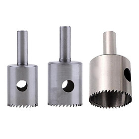 3pcs Carbide Tip Cutter Drill Bit Set For Steel Metal 20/22/25mm