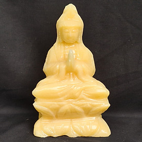 Tượng Phật Quan Thế Âm Bồ Tát Đá Ngọc Hoàng Long - 10 Cm - Mx