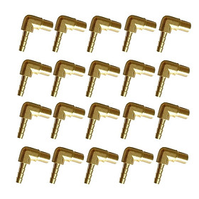 20x Brass 90 Deg Male Elbow Barbed Hose Tail Pipe Gas Fitting 3.18mm To 6mm