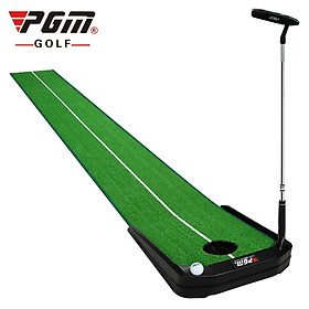 THẢM TẬP PUTTING GOLF ĐIỀU CHỈNH ĐỘ DỐC CÓ MÁY TRẢ BÓNG - PGM TL026 GOLF PUTTING MAT WITH ELECTRIC AUTO GOLF BALL BOUNCE BACK DEVICE