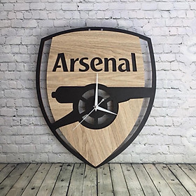 ĐỒNG HỒ GỖ TREO TƯỜNG LOGO BÓNG ĐÁ ARSENAL