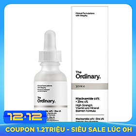 Serum Kiềm Dầu Trị Mụn The Ordinary Niacinamide 10% + Zinc 1% 30ml