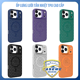 Ốp Lưng Tản Nhiệt Thoáng Khí Silicon Chống Sốc Hỗ Trợ Sạc Từ Tính Không Dây Cho iPhone Air, iPhone 17, iPhone 17 Pro, iPhone 17 Pro Max