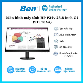 Màn hình vi tính HP P24v G4 23.8 inch IPS/1920 x 1080/VGA/ HDMI (9TT78AA) Bảo hành 03 năm -Hàng chính hãng