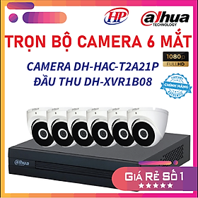 Mua Bộ camera giám sát DH-HAC-T2A21P vỏ kim loại  bán cầu hồng ngoại (05/06/07/08 Mắt 2.0 MP)đầy đủ phụ kiện  Hàng chính hãng