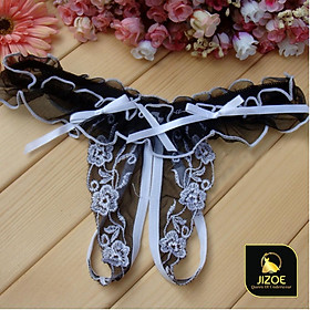 Quần lót lọt khe nữ dễ thương Ren đẹp xuyên thấu xẻ đáy chất lượng cao cấp Sexy gợi cảm quyến rũ xuất Nhât JIZOE QNK05