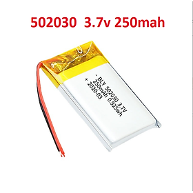 Pin Sạc Lithium Polymer 3.7V 250mah 502030 Cho tai nghe,loa Mp3 MP4 MP5 GPS PSP Bluetooth