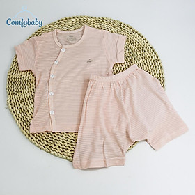 Hình ảnh Bộ quần áo cộc cho bé 100% Cotton Lụa – Comfybaby Siêu nhẹ - thoáng mát QACF22042021 size 3-12 tháng