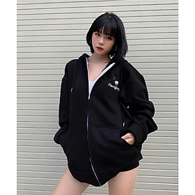 Áo khoác Nỉ - Hoodie Khóa Kéo Zip Cặp Đôi Nam Nữ Có Nón Mũ - Form Rộng Unisex Hàn Quốc Đẹp - Chống Nắng Thu Đông