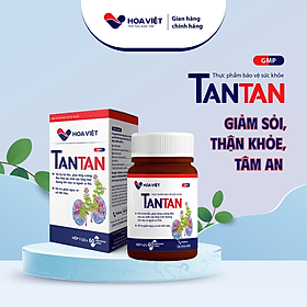 Viên sỏi Tan Tan Hoa Việt thảo dược giảm nguy cơ sỏi thận sỏi giảm viêm đường tiết niệu hộp 60 viên