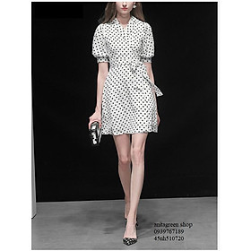 Nh510720-ĐẦM VEST TAY PHỒNG THẮT NƠ