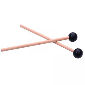 2X 2/Set Wooden Drumstick Rubber Xylophone Marimba Mallets Glockenspiel Sticks