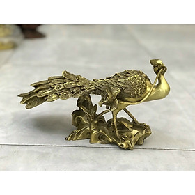 Mua Decor trang trí để bàn - Công ngậm hoa (kt 15x26cm)