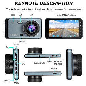 Mua Camera Hành Trình Ô Tô Cao Cấp Màn Hình Cảm Ứng V-95 Full HD 1296P  Camera WiFi Kết Nối Điện Thoại Dual Lens - Hàng Chính Hãng