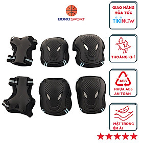 Bộ giáp bảo hộ tay chân dùng trượt patin , bảo hộ xe đạp , trượt ván gồm 3 món, bảo hộ tay, gối và khuỷu tay chuyên nghiệp thích hợp cân nặng từ 10 - 90 kg 