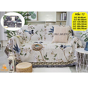 [CAO CẤP] Khăn thảm phủ ghế Sofa Loại họa tiết thổ cẩm, Chăn đắp thư giãn, Thảm decor cao cấp (Full Size)