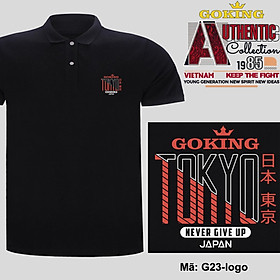 TOKYO, mã logo.g23. Áo thun polo nam nữ, form unisex. Áo phông cổ trụ Goking, vải cá sấu 3D, công nghệ chống nhăn Nhật Bản