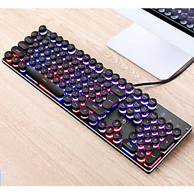 Bàn Phím Cơ Phím Tròn | Top bán chạy Lazada Shopee Sendo Tiki 36 Bàn Phím Giả Cơ Chơi Game K.100 Thiết Kế Đèn Led, Phím Tròn Cực Êm
